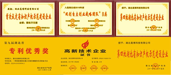 湖北高博科技股份有限公司榮譽資質